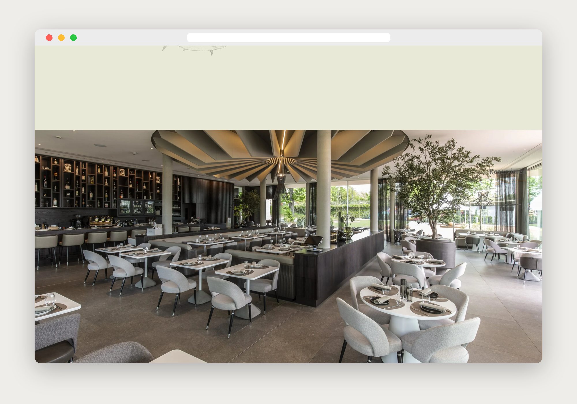 Restaurantansicht auf der Knossos-Website